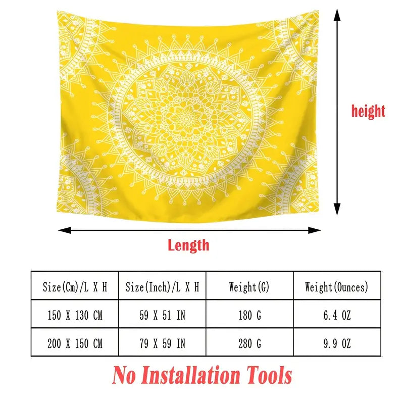 Bohemian Mandala Wall Tapestry for Bedroom Aesthetic